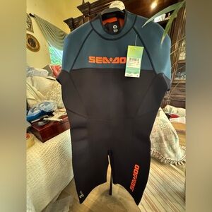 Sea-Doo Black and Orange Wetsuit xl nwt other sizes ask